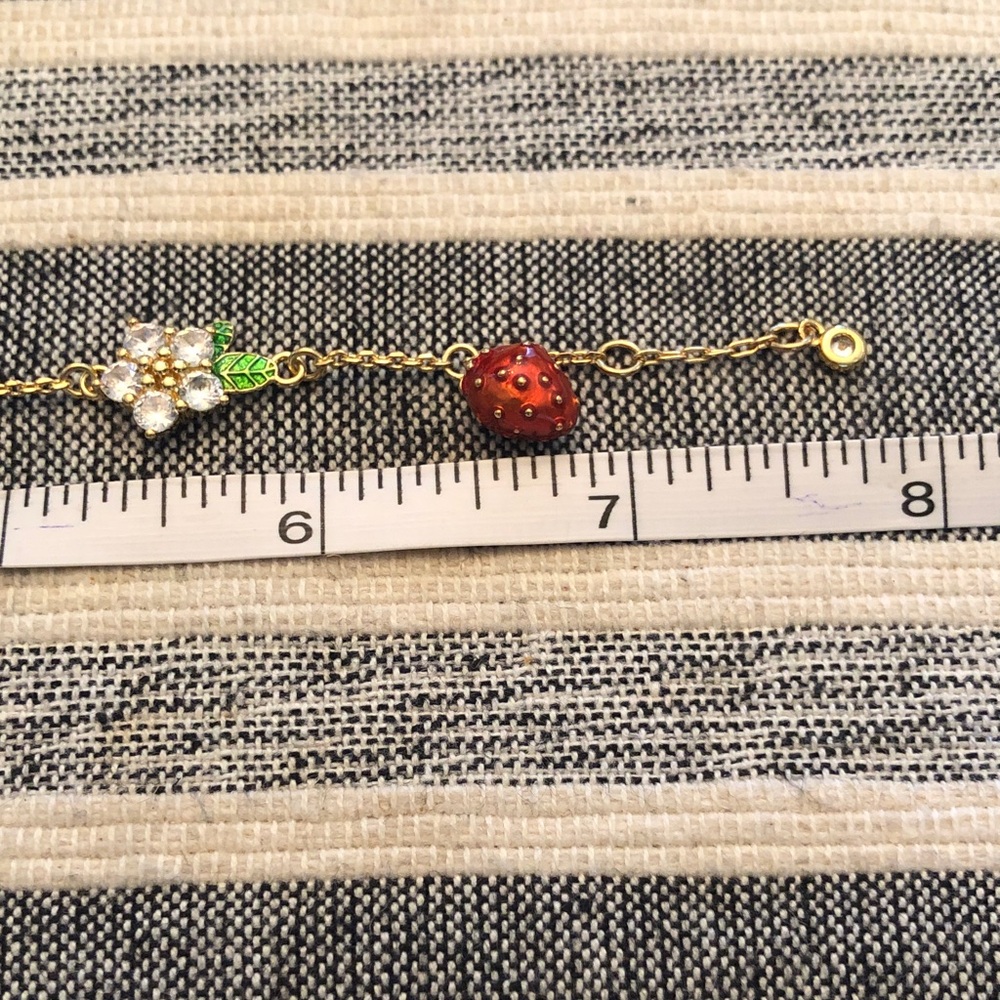 Authentic New with tag kate spade gold-tone strawberry bracelet - Picture 8 of 8
